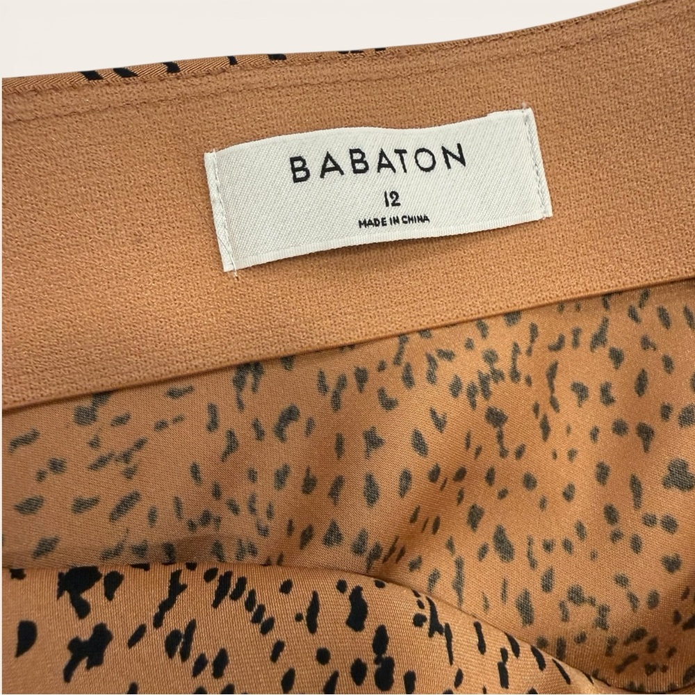 Babaton Brown Printed Circle Skirt - Picture 2 of 3